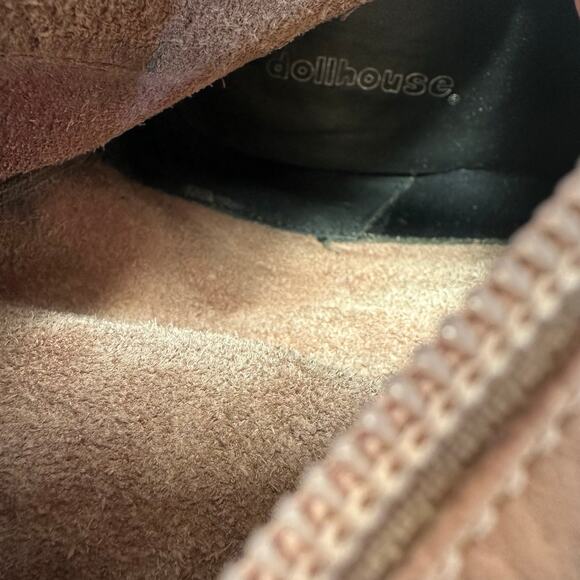 Dollhouse Knee High Leather Boots Women SZ 9 Chunky 4" Heel Western Coquette Y2K - Picture 13 of 13